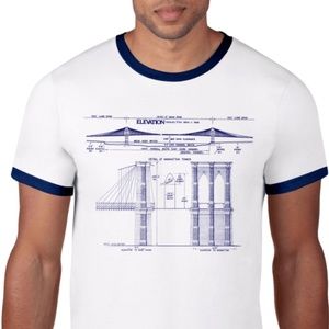 Architee Brooklyn Bridge T Shirt XL NWOT store display Cotton Blend